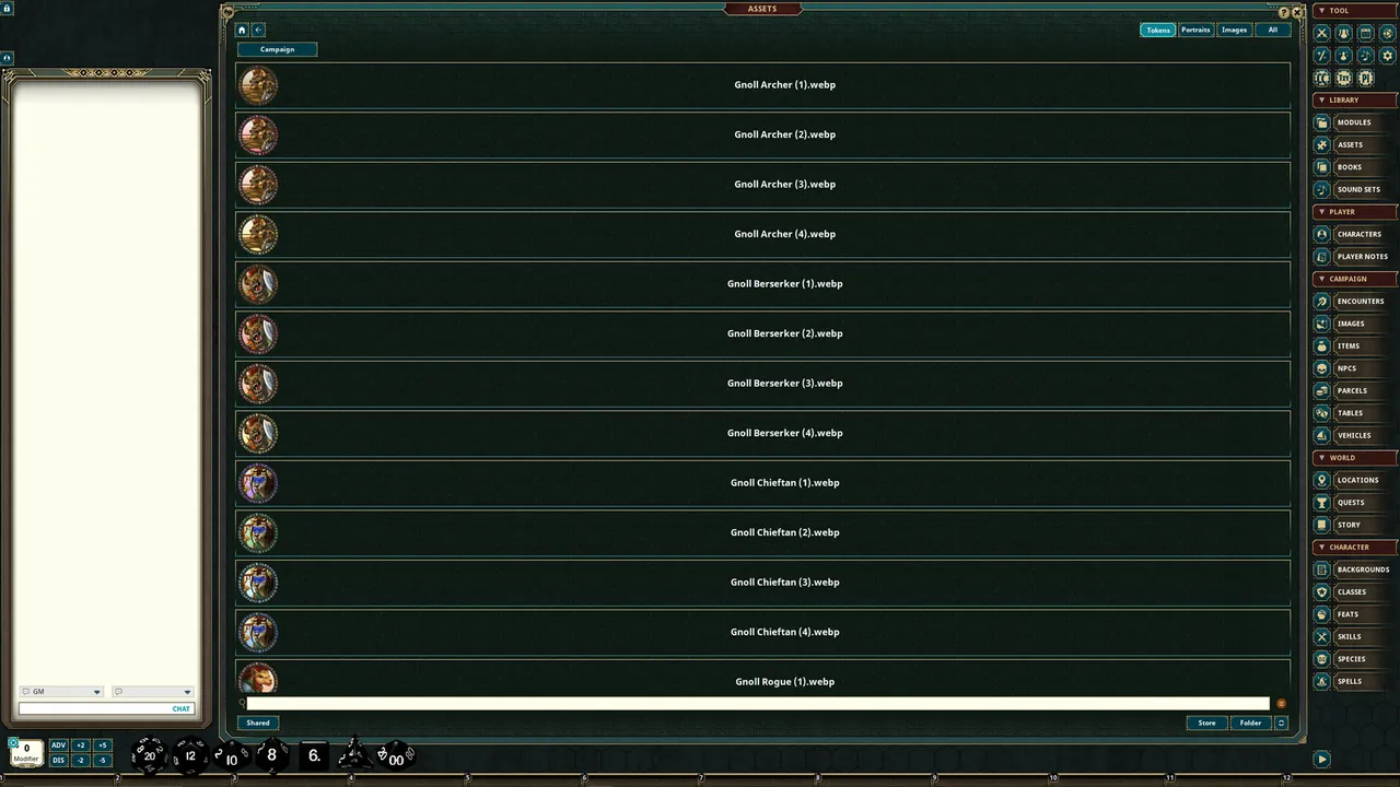Fantasy Grounds - Portal Packs - Token Essentials: The Warband Screenshot 1
