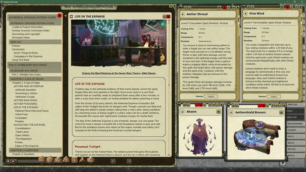 Fantasy Grounds - Aetherial Expanse: Setting Guide Screenshot 3