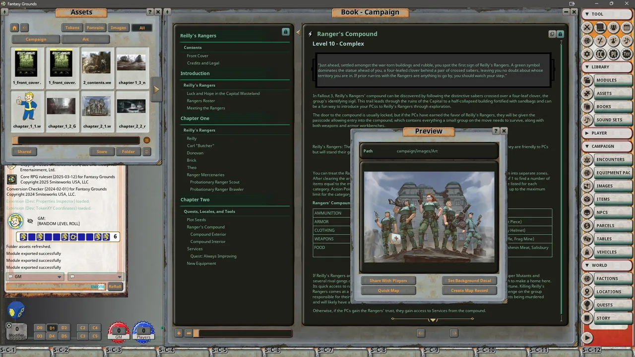 Fantasy Grounds - Fallout RPG - NPC Pack 3 - Reilly's Rangers Screenshot 3