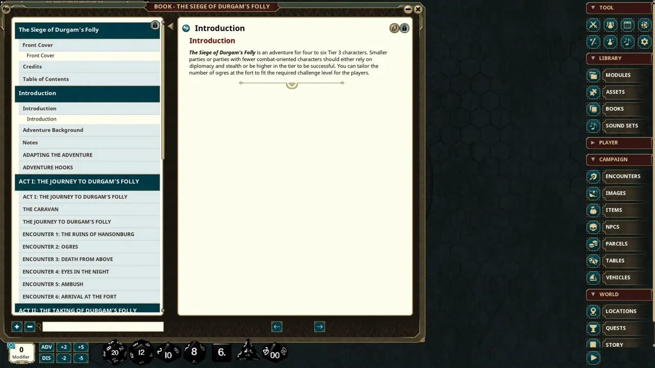 Fantasy Grounds - The Siege of Durgam's Folly (5e) Screenshot 1