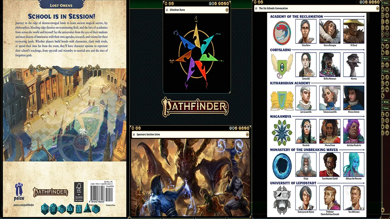 Fantasy Grounds - Pathfinder 2 RPG - Lost Omens: Rival Academies Screenshot 4
