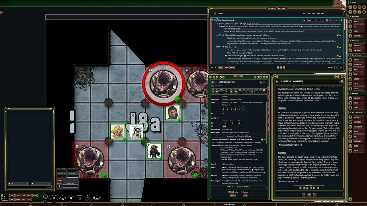 Fantasy Grounds - Pathfinder 2 - The Secret of Deathstalk Tower - Spore War 2 of 3 Screenshot 1