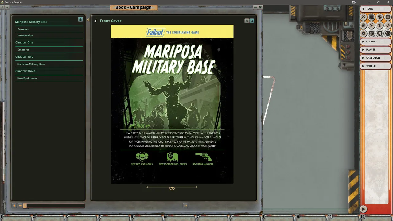 Fantasy Grounds - Fallout RPG - NPC Pack 4 - Mariposa Military Base Screenshot 0