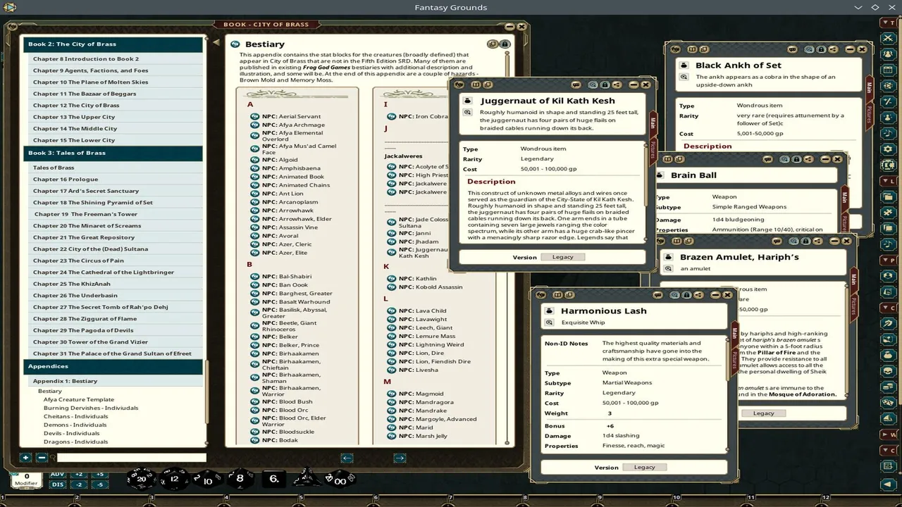 Fantasy Grounds - City of Brass (5e) Screenshot 2