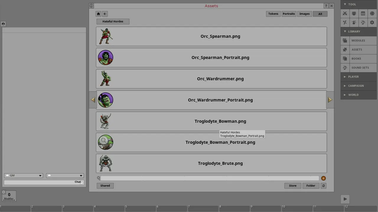 Fantasy Grounds - Portal Packs - Encounter Essentials - Hateful Hordes Screenshot 1