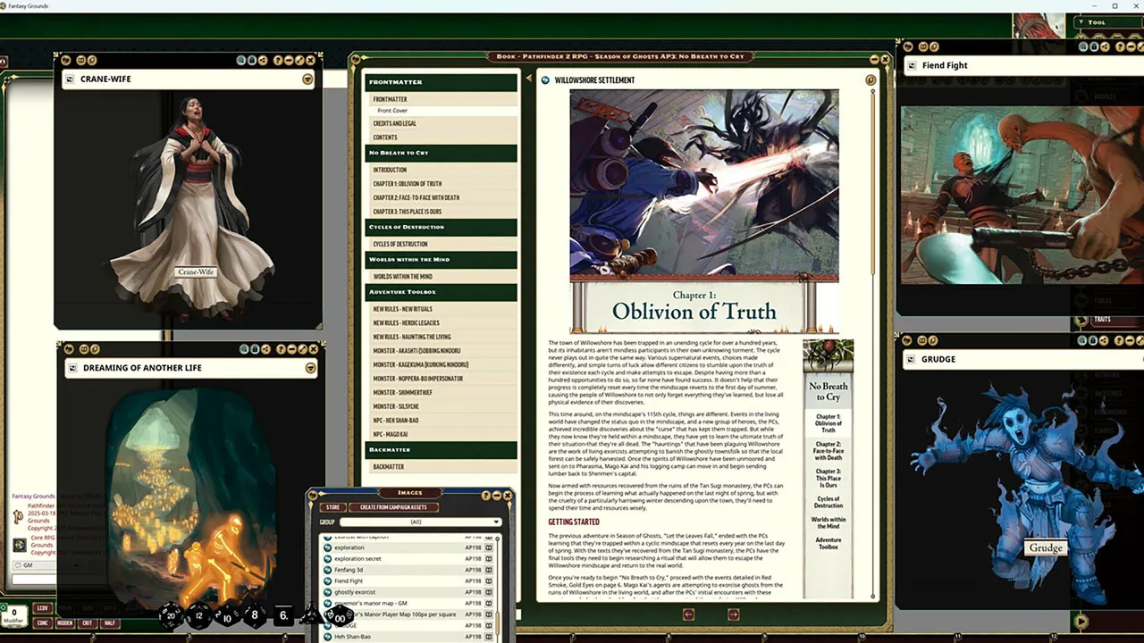 Fantasy Grounds - Pathfinder 2 RPG - Season of Ghosts AP 3: No Breath to Cry Screenshot 3