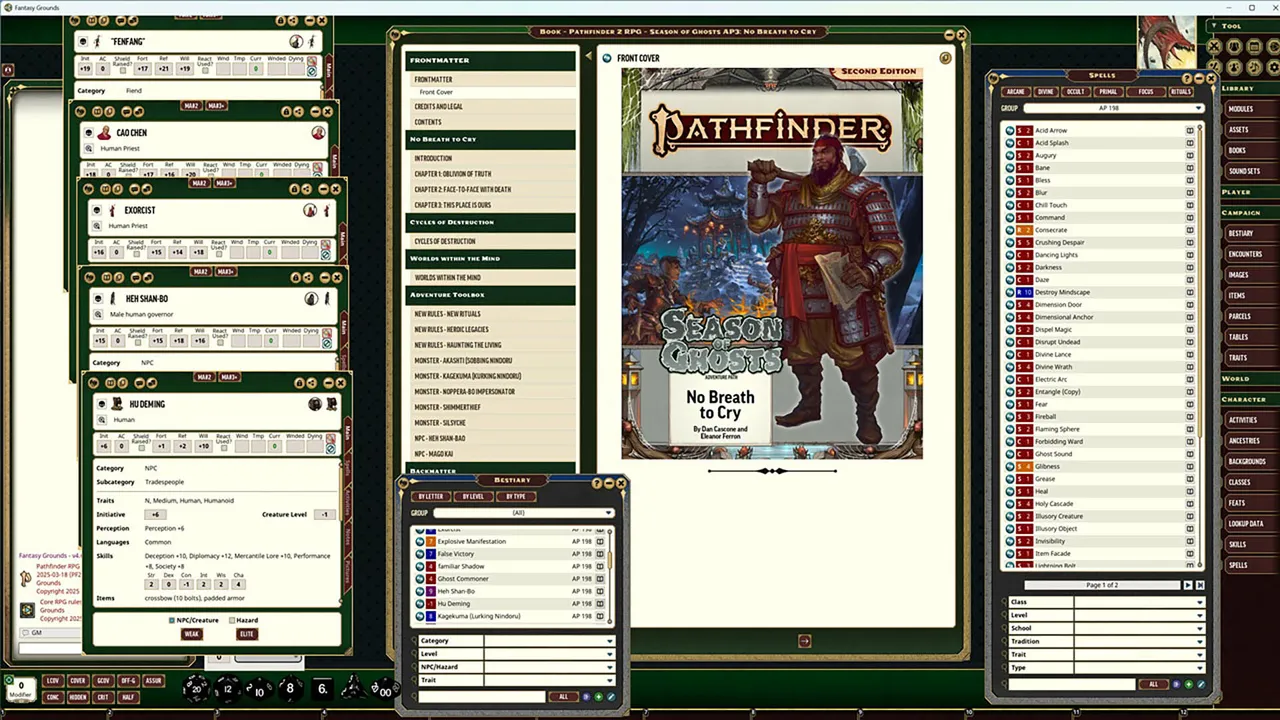 Fantasy Grounds - Pathfinder 2 RPG - Season of Ghosts AP 3: No Breath to Cry Screenshot 0