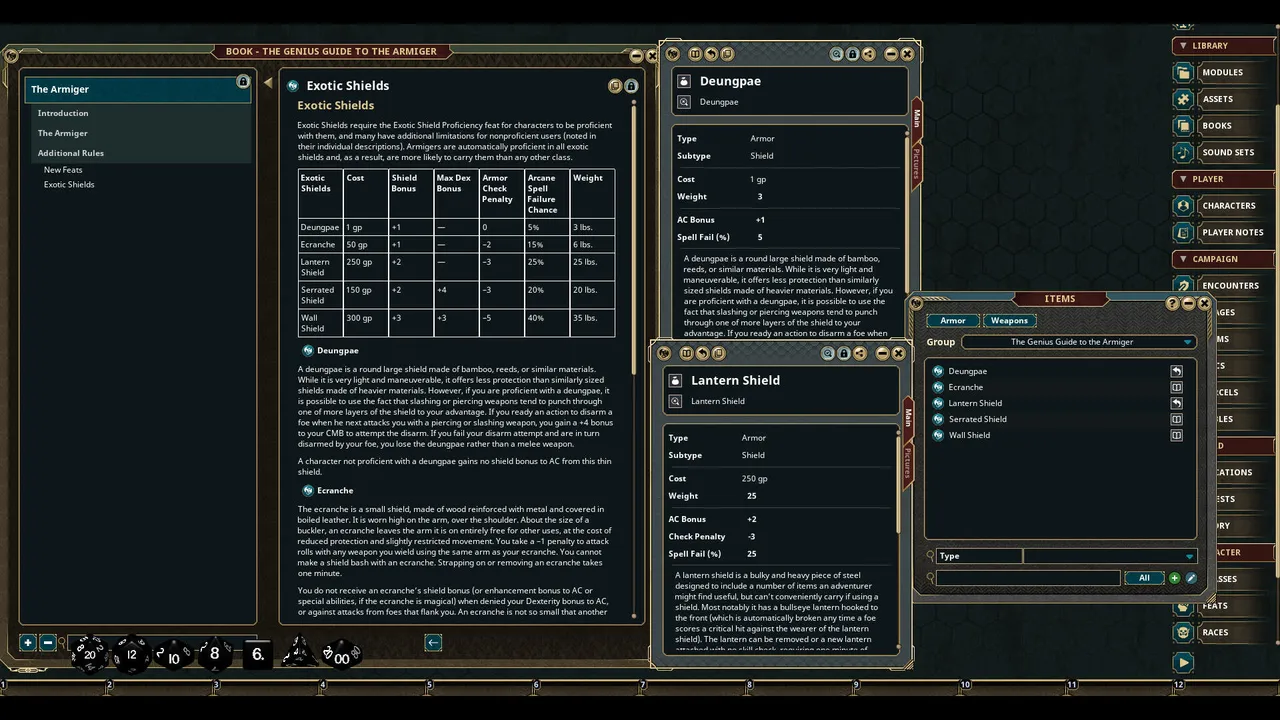Fantasy Grounds - The Genius Guide to the Armiger Screenshot 3