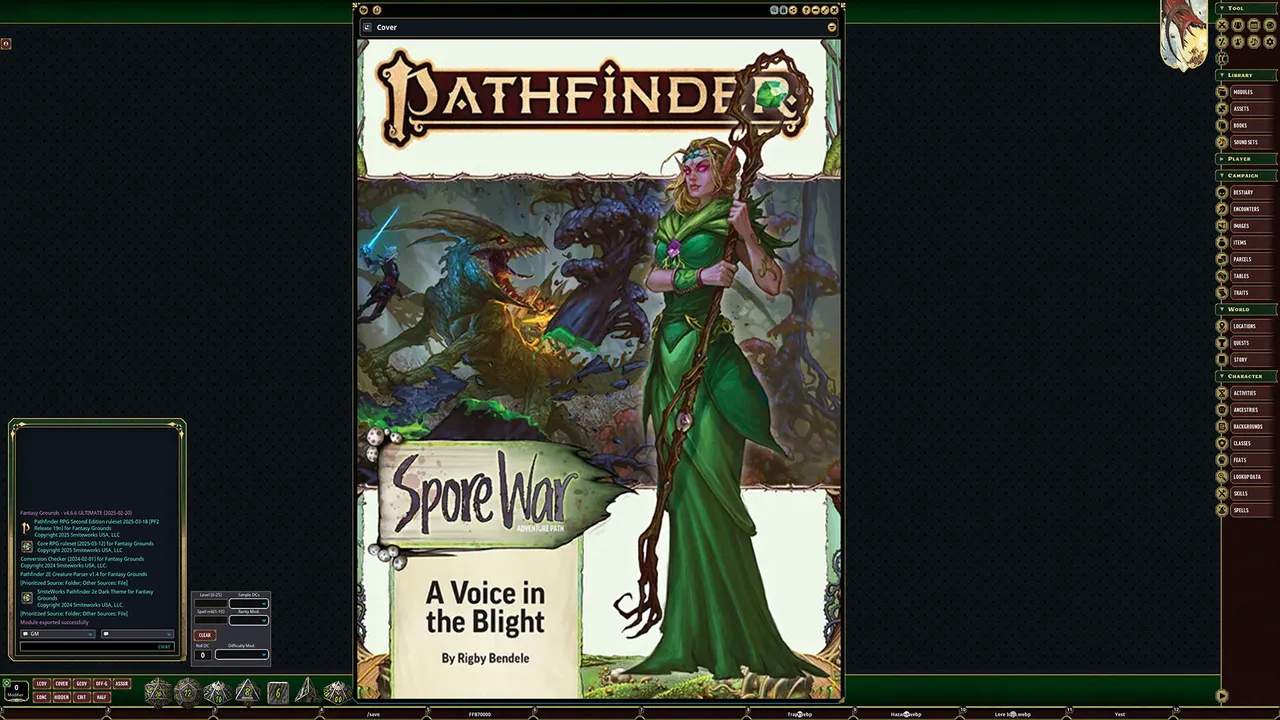 Fantasy Grounds - Pathfinder 2 - A Voice in the Blight - Spore War 3 of 3 Screenshot 0