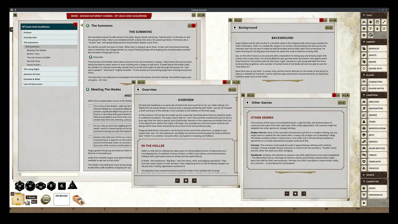 Fantasy Grounds - Savage Saturday Cinema: Of Cauls and Cauldrons Screenshot 1
