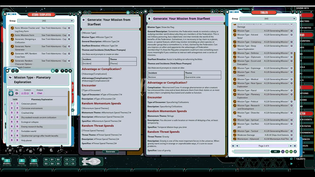 Fantasy Grounds - Star Trek Adventures: Captain's Log Solo Roleplaying Game Screenshot 3