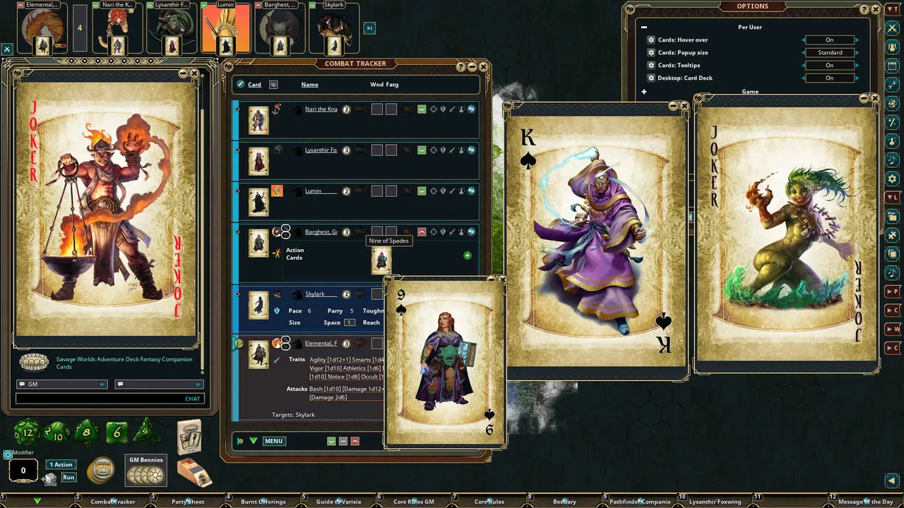 Fantasy Grounds - Pathfinder(R) for Savage Worlds Action Deck Screenshot 4