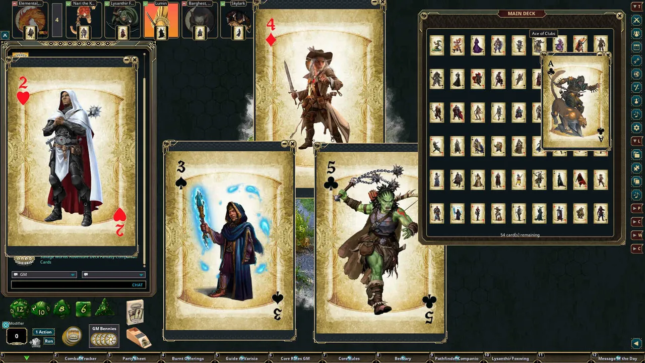 Fantasy Grounds - Pathfinder(R) for Savage Worlds Action Deck Screenshot 1