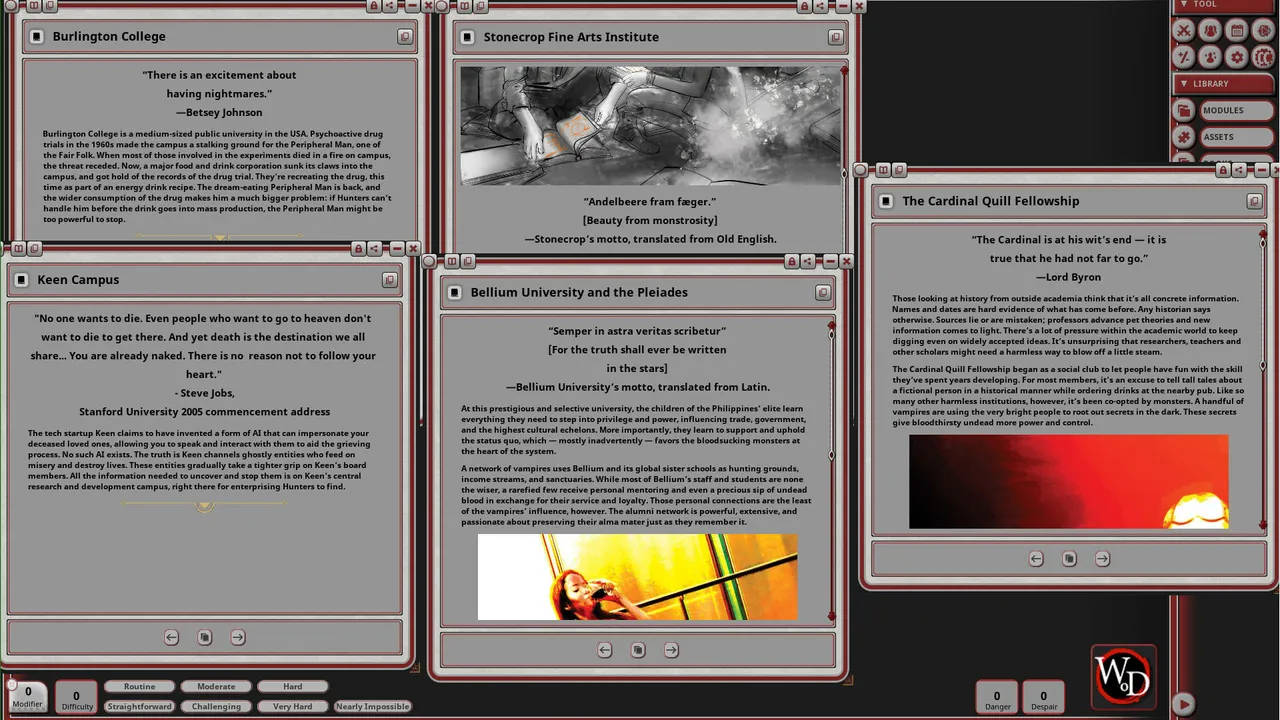 Fantasy Grounds - Hunter: The Reckoning - Alma Maters Screenshot 4