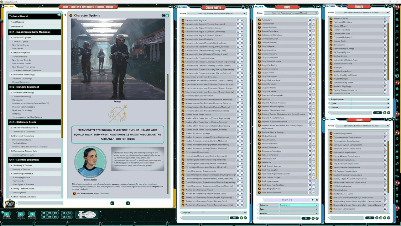 Fantasy Grounds - Star Trek Adventures - The Roleplaying Game - Technical Manual Screenshot 4