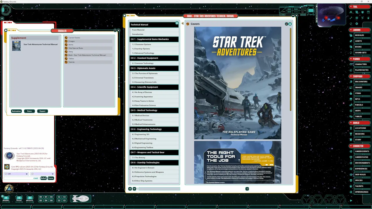 Fantasy Grounds - Star Trek Adventures - The Roleplaying Game - Technical Manual Screenshot 2