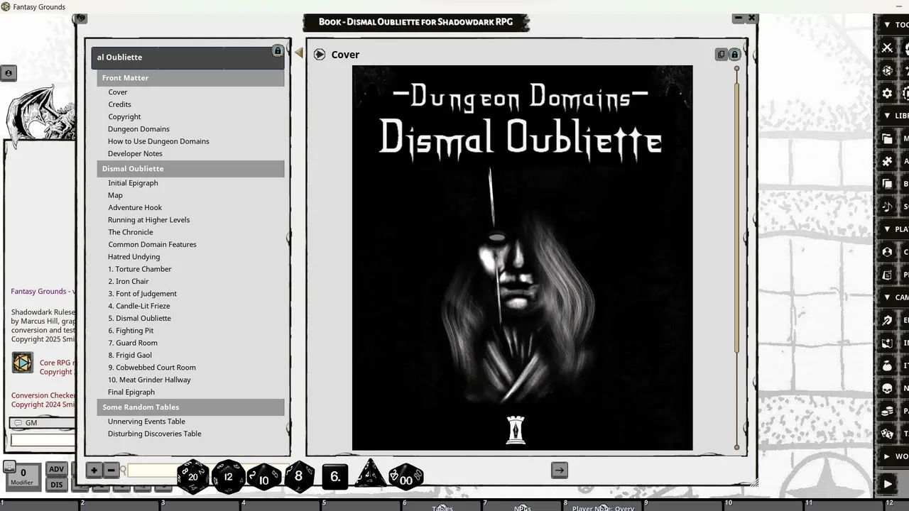 Fantasy Grounds - Dismal Oubliette for Shadowdark RPG Screenshot 0
