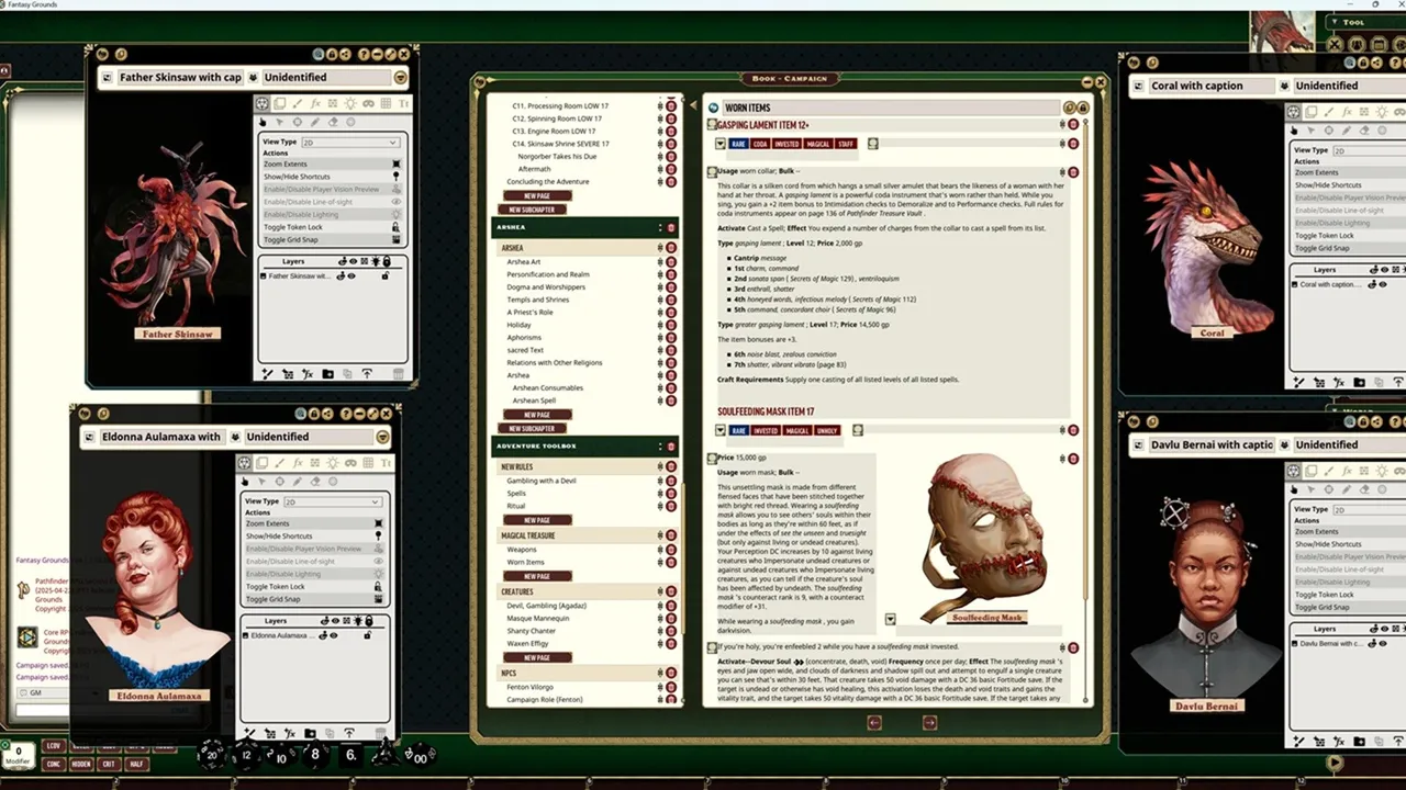 Fantasy Grounds - Pathfinder 2 RPG - Curtain Call Adventure Path - Singer, Stalker, Skinsaw Man (2 of 3) Screenshot 2
