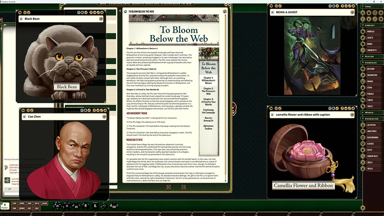 Fantasy Grounds - Pathfinder 2 RPG - Season of Ghosts AP 4: To Bloom Below the Web Screenshot 1