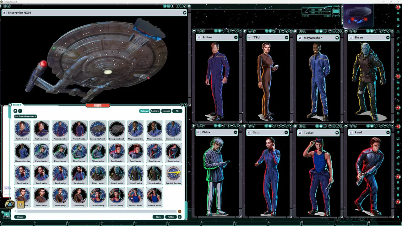 Fantasy Grounds - Star Trek Adventures: Enterprise Player Characters Screenshot 1