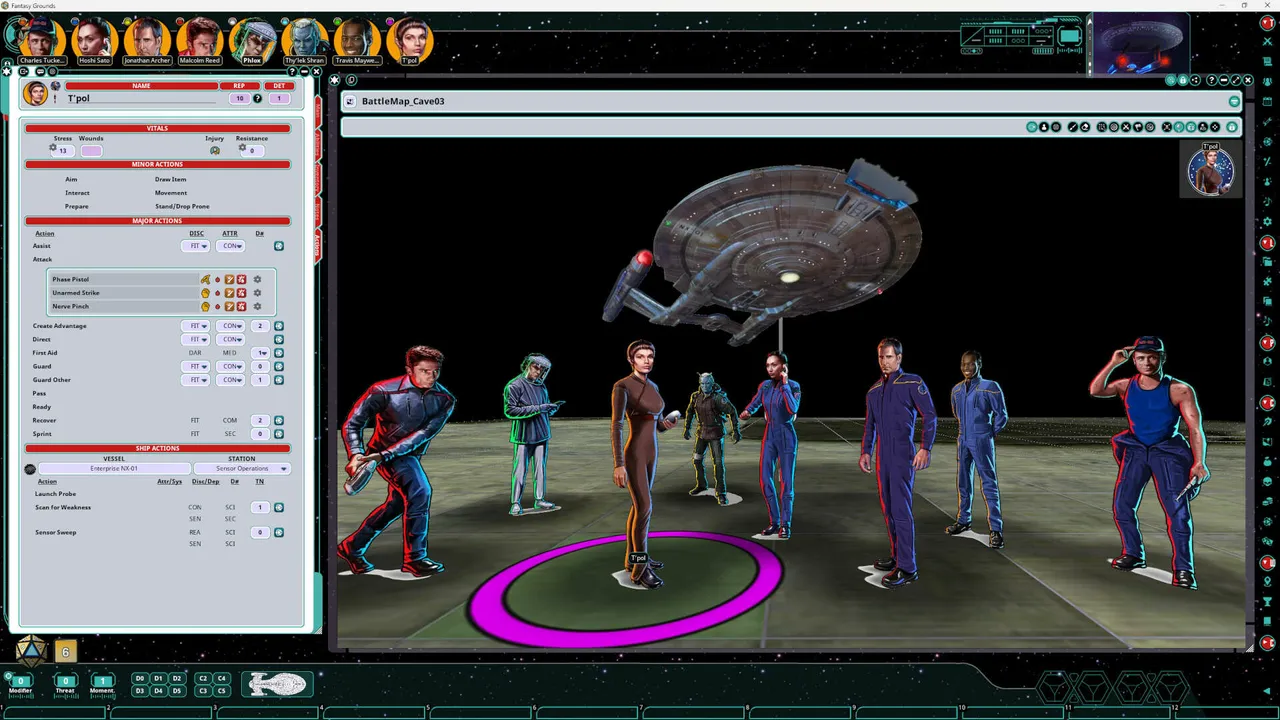 Fantasy Grounds - Star Trek Adventures: Enterprise Player Characters Screenshot 2