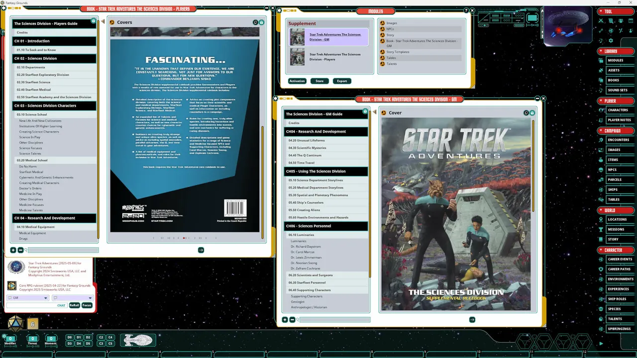 Fantasy Grounds - Star Trek Adventures: The Sciences Division Supplemental Rulebook Screenshot 0