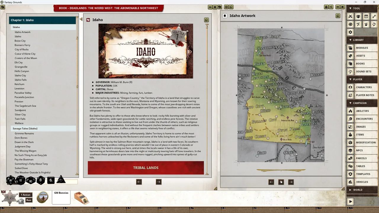 Fantasy Grounds - Deadlands: Guide to Weird West - The Abominable Northwest (Savage Worlds) Screenshot 2