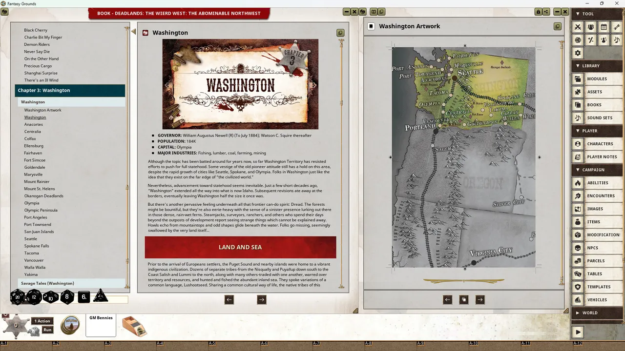 Fantasy Grounds - Deadlands: Guide to Weird West - The Abominable Northwest (Savage Worlds) Screenshot 4
