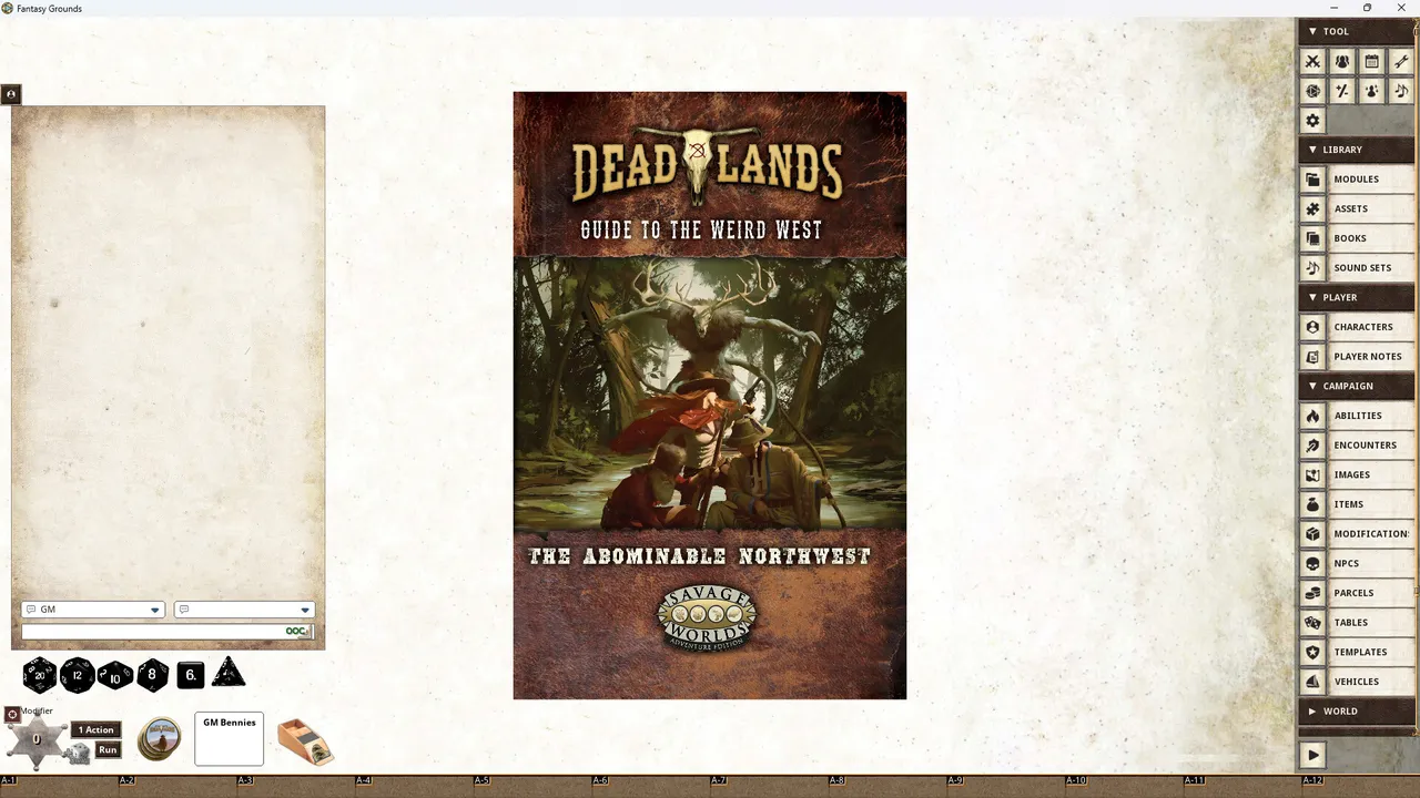 Fantasy Grounds - Deadlands: Guide to Weird West - The Abominable Northwest (Savage Worlds) Screenshot 0