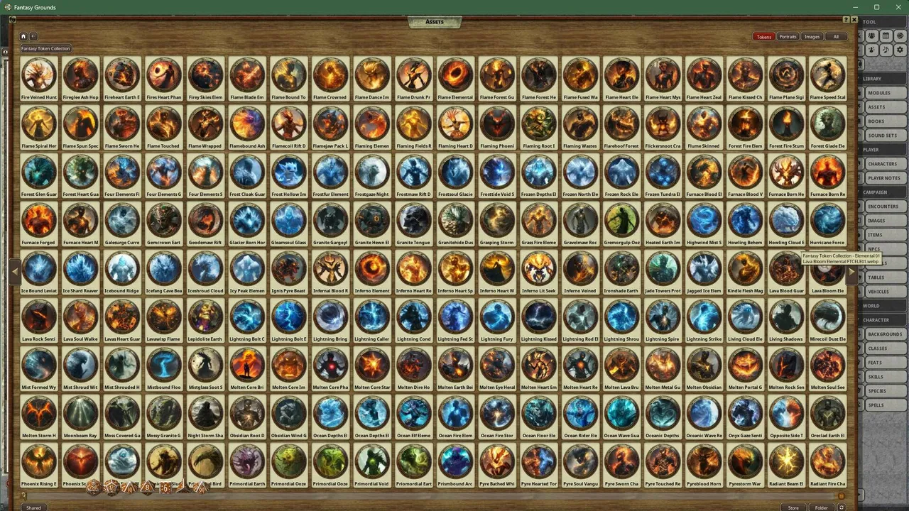 Fantasy Grounds - Fantasy Token Collection - Elemental 01 Screenshot 1