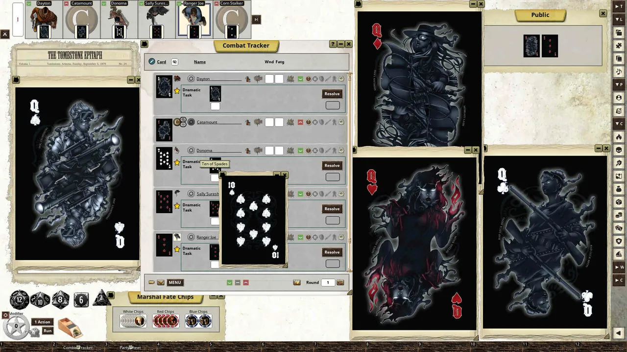 Fantasy Grounds - Deadlands: the Weird West Oversized Action Deck Screenshot 4