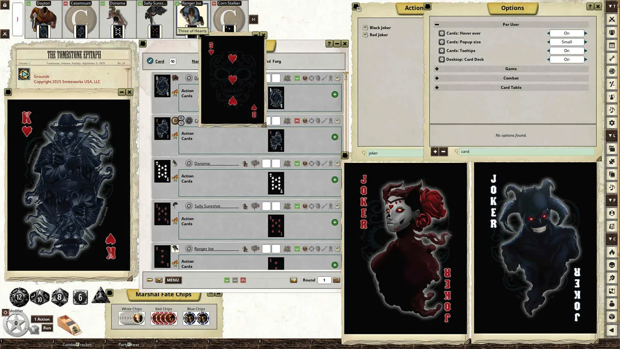 Fantasy Grounds - Deadlands: the Weird West Oversized Action Deck Screenshot 2