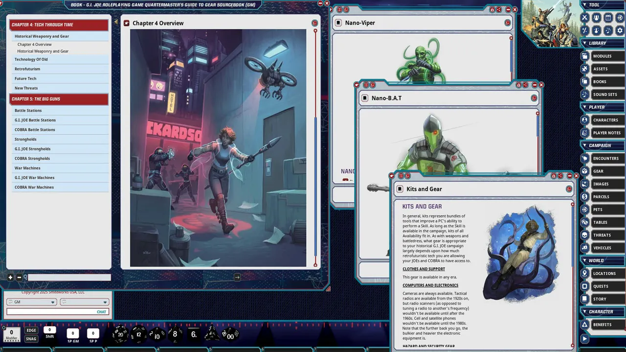 Fantasy Grounds - G.I. JOE Roleplaying Game Quartermaster's Guide to Gear Sourcebook Screenshot 3