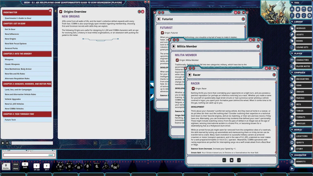Fantasy Grounds - G.I. JOE Roleplaying Game Quartermaster's Guide to Gear Sourcebook Screenshot 2