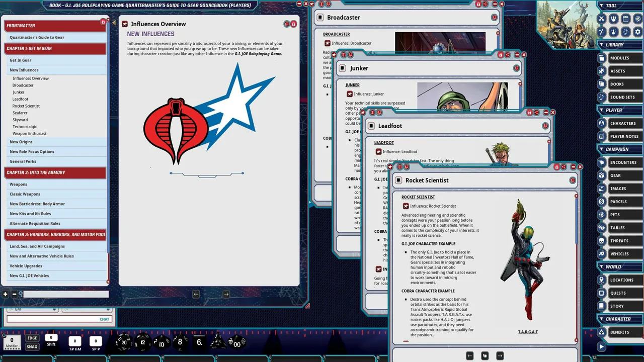 Fantasy Grounds - G.I. JOE Roleplaying Game Quartermaster's Guide to Gear Sourcebook Screenshot 0