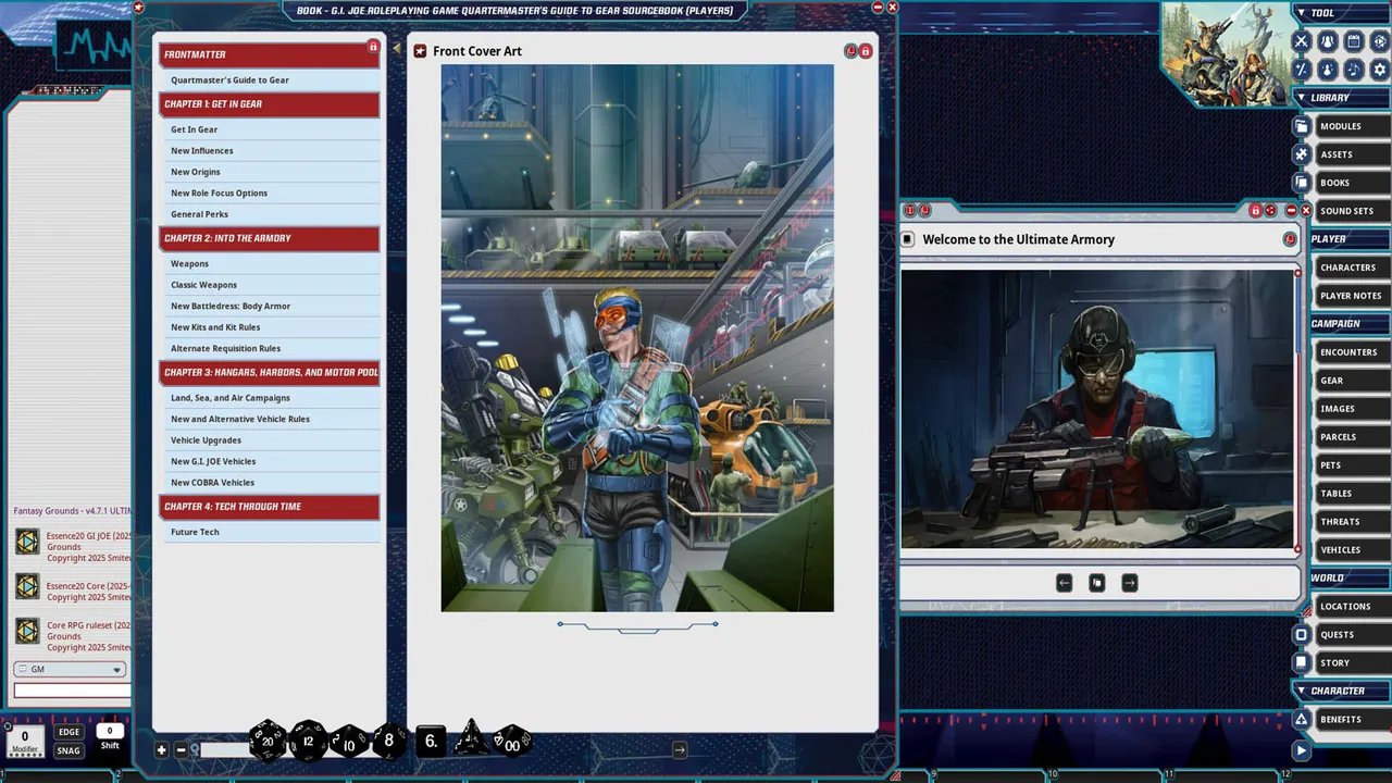 Fantasy Grounds - G.I. JOE Roleplaying Game Quartermaster's Guide to Gear Sourcebook Screenshot 1