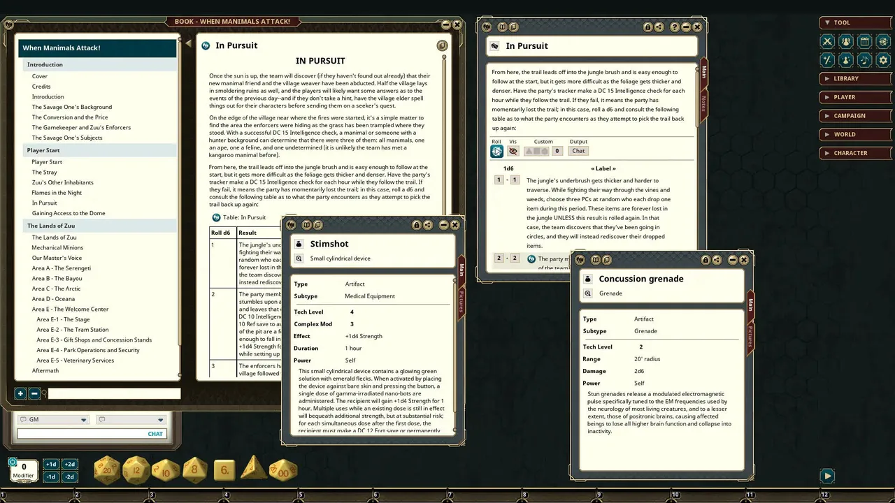 Fantasy Grounds - Mutant Crawl Classics #12: When Manimals Attack Screenshot 4