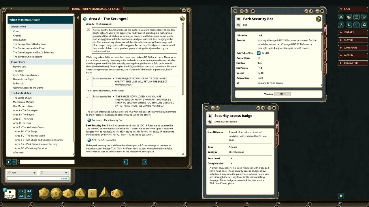 Fantasy Grounds - Mutant Crawl Classics #12: When Manimals Attack Screenshot 0