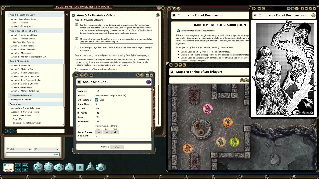 Fantasy Grounds - Dungeon Crawl Classics - By Mitra's Bones, Meet Thy Doom! Screenshot 3