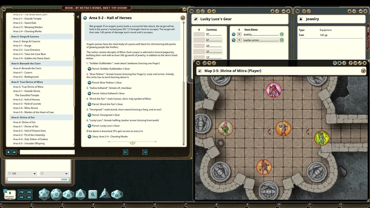 Fantasy Grounds - Dungeon Crawl Classics - By Mitra's Bones, Meet Thy Doom! Screenshot 2