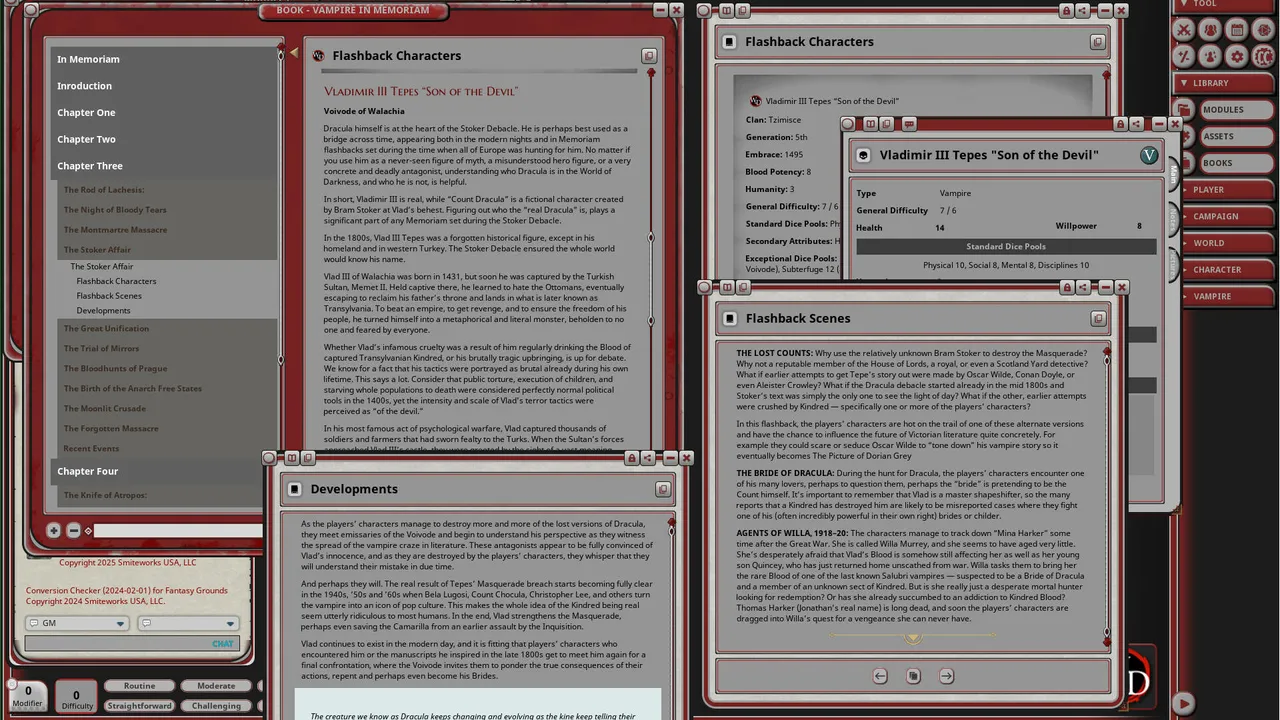 Fantasy Grounds - Vampire: The Masquerade - In Memoriam Screenshot 3