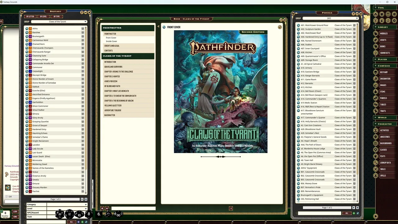 Fantasy Grounds - Pathfinder 2 RPG - Claws of the Tyrant Screenshot 4