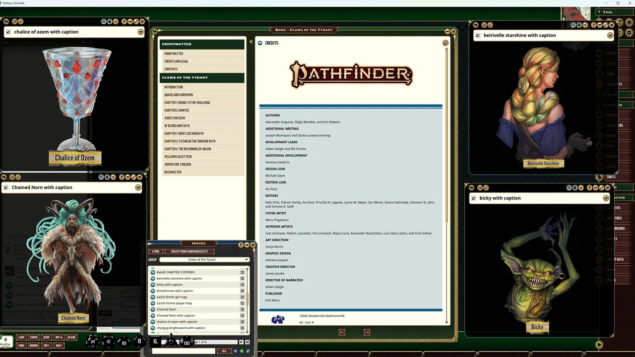Fantasy Grounds - Pathfinder 2 RPG - Claws of the Tyrant Screenshot 1