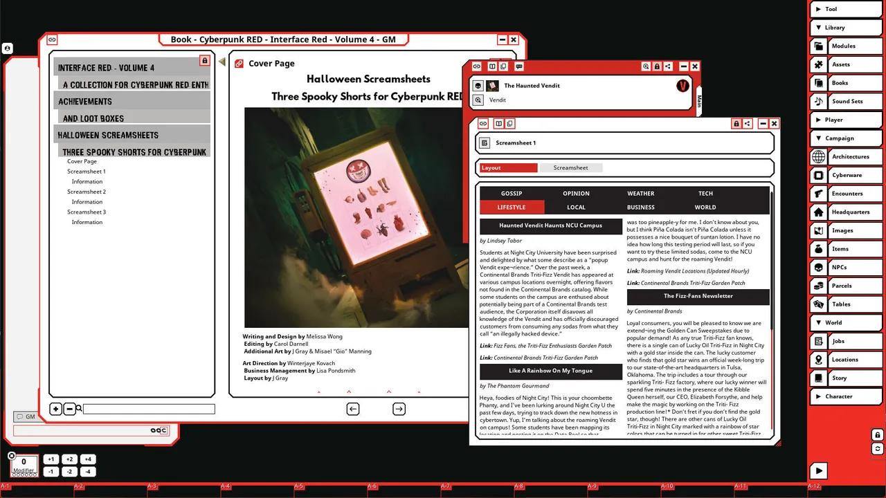 Fantasy Grounds - Cyberpunk RED - Interface RED Volume 4 Screenshot 1