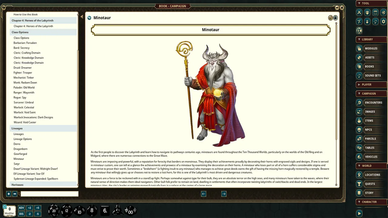 Fantasy Grounds - Labyrinth Worldbook - Players Guide Only Screenshot 1