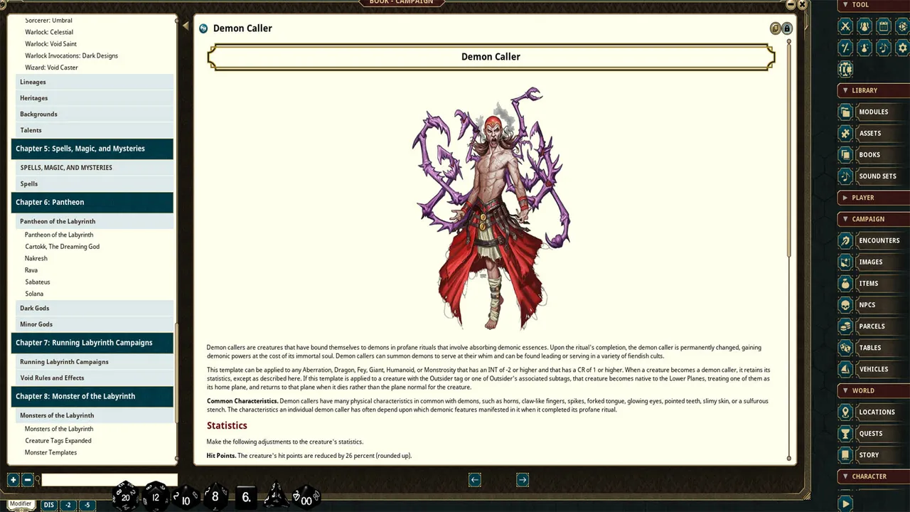 Fantasy Grounds - Labyrinth Worldbook Screenshot 3