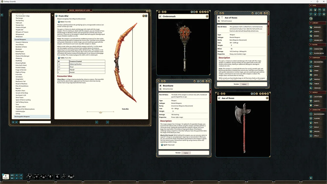 Fantasy Grounds - Weapons of Lore Screenshot 2