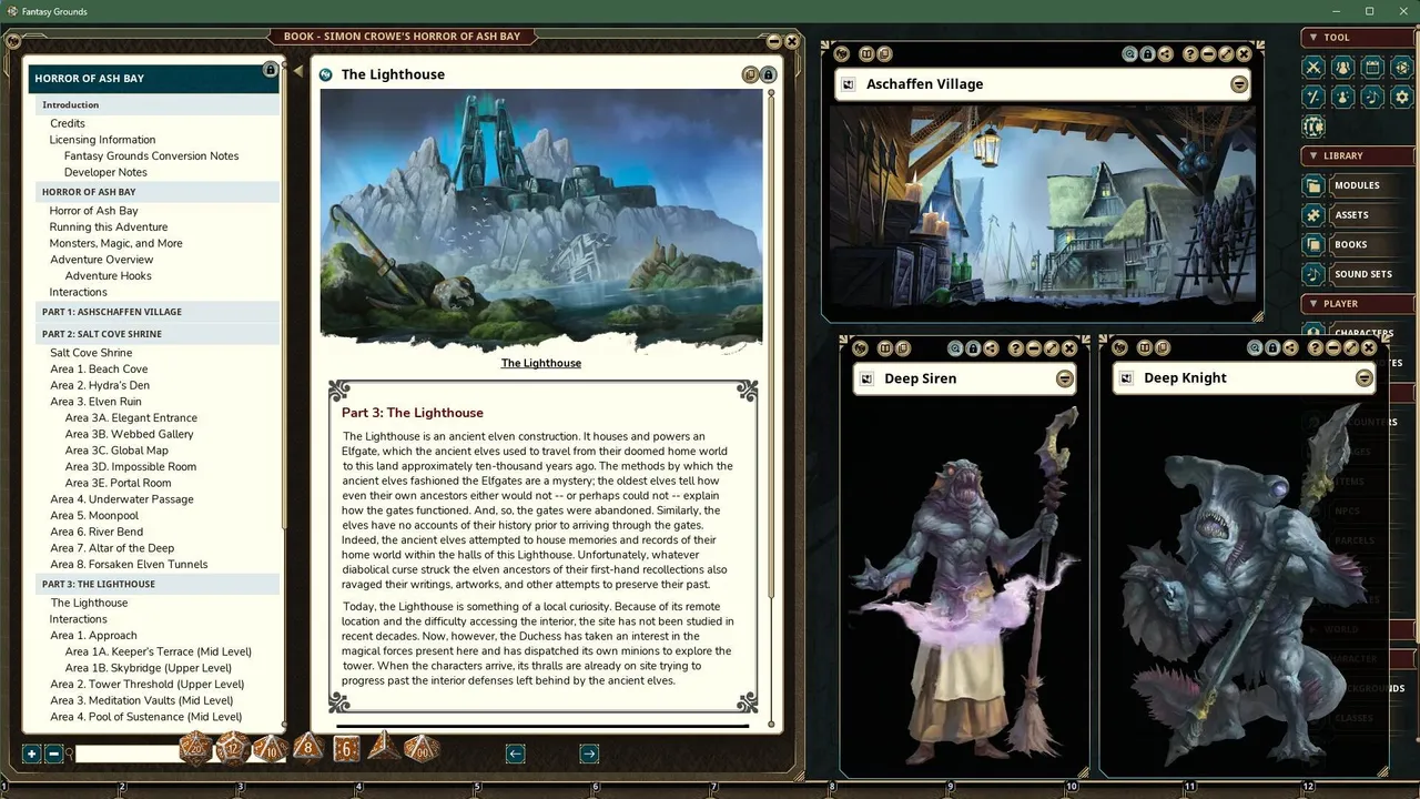 Fantasy Grounds - Sebastian Crowe's Horror of Ash Bay Screenshot 2