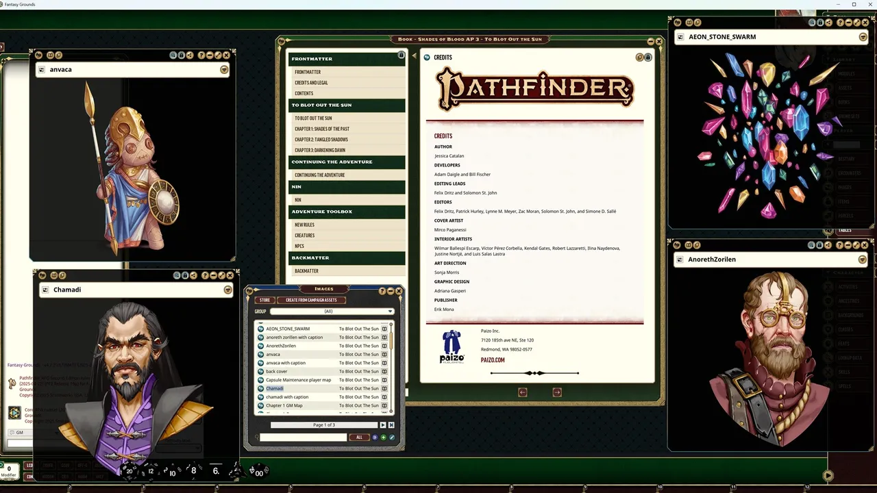 Fantasy Grounds - Pathfinder 2 RPG - Pathfinder Adventure Path #215: To Blot Out the Sun (Shades of Blood 3 of 3) Screenshot 0