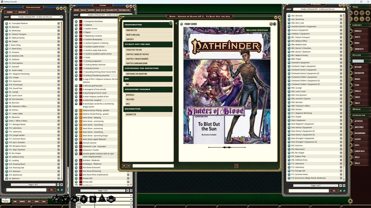 Fantasy Grounds - Pathfinder 2 RPG - Pathfinder Adventure Path #215: To Blot Out the Sun (Shades of Blood 3 of 3) Screenshot 3